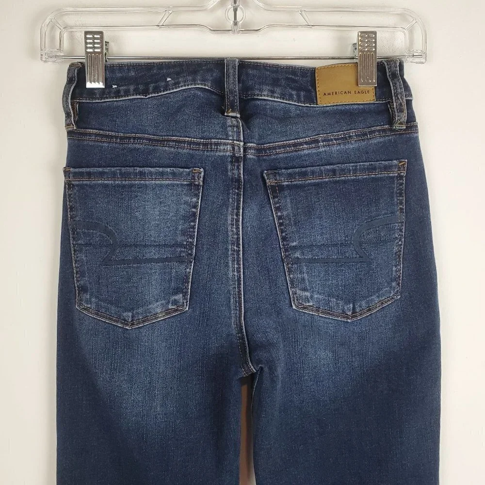 AMERICAN Eagle 0 Long Super Hi-Rise Jeggings skinny Jeans 360 Next Level Stretch